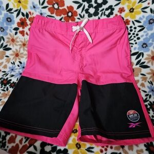 Reebok Pink and Black Swim Shorts